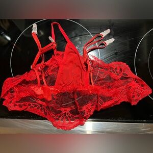 NWT women thong lingerie , red color